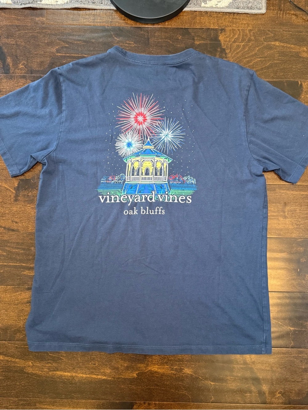 Vineyard Vines Navy Gazebo Fireworks Short-Sleeve Tee